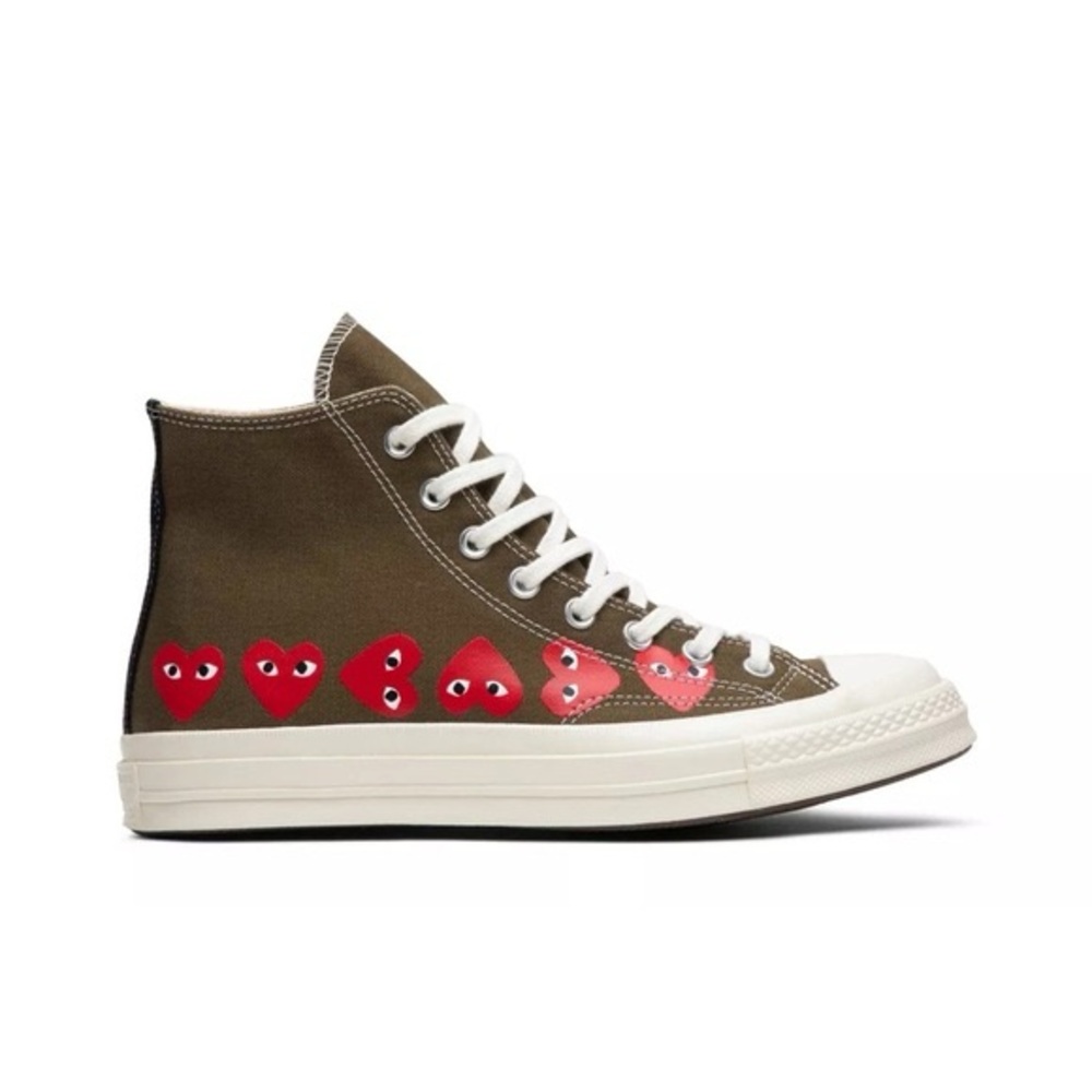 COMME DES GARÇONS PLAY CHUCK TAYLOR ALL  STARS CONVERS SNEAKERS SIZE 8 men 10 W - Picture 4 of 10
